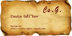 Csuta Gábor névjegykártya