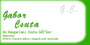 gabor csuta business card